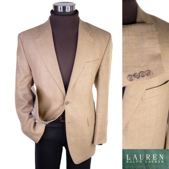 Ralph Lauren Sport Coat Jacket Blazer Wool/Silk/Lamb's Sz 42R 2-Button Canada - Picture 1 of 16